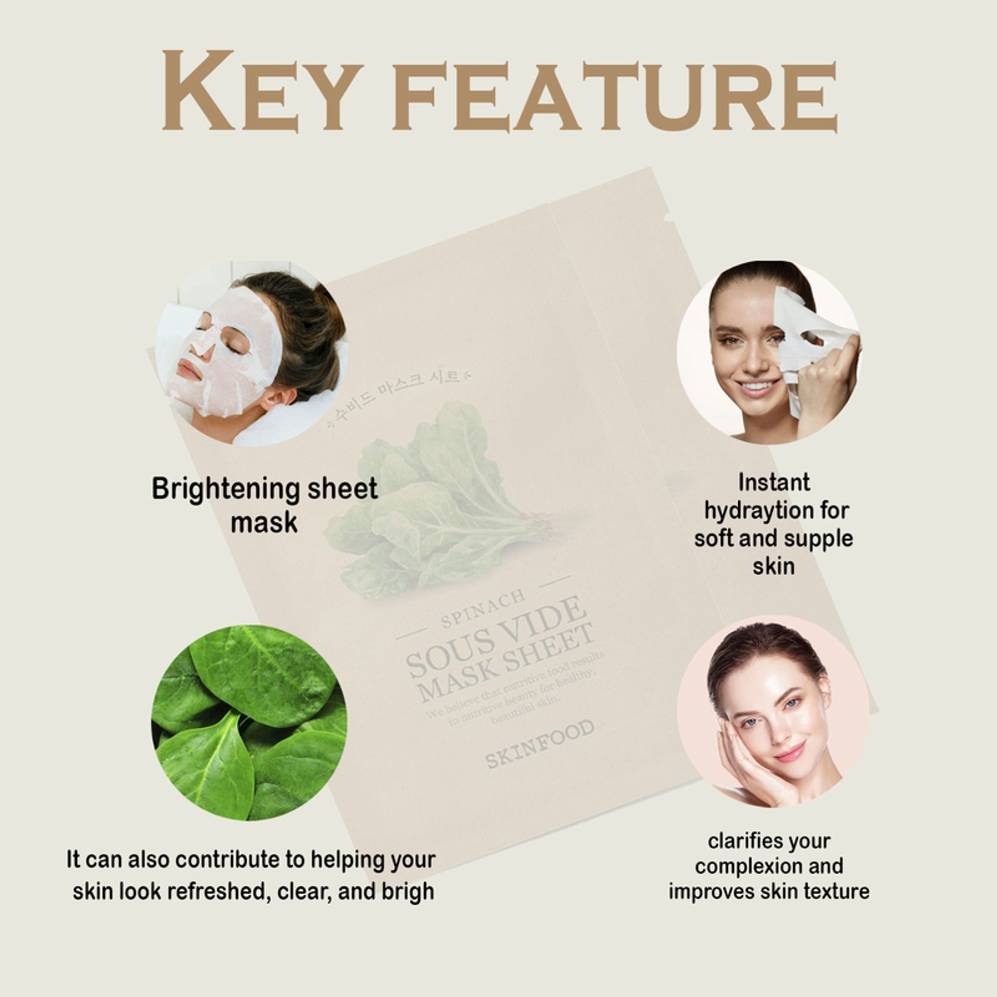 Skinfood Sous Vide Mask Sheet - Spinach
