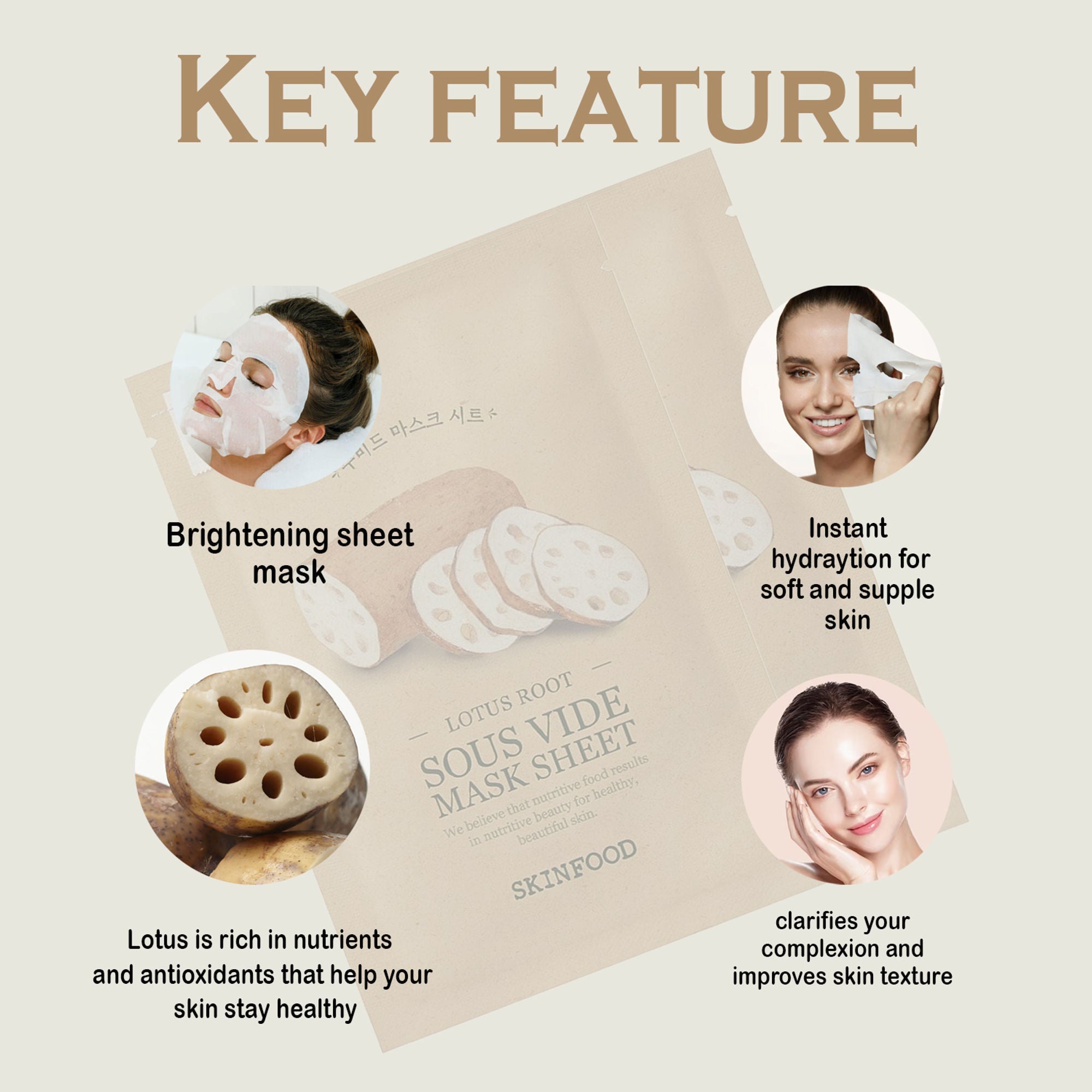 Skinfood Sous Vide Mask Sheet - Lotus Root