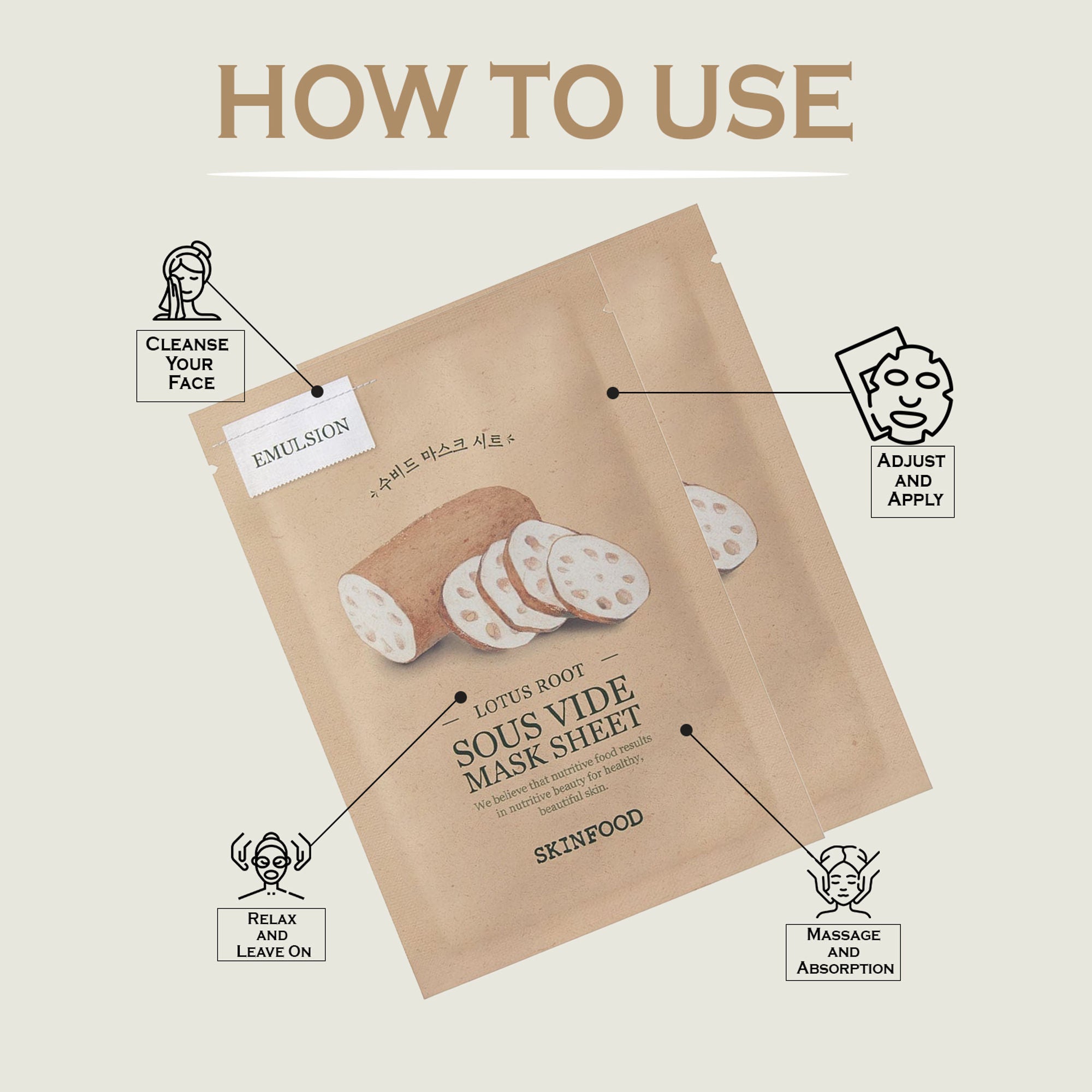Skinfood Sous Vide Mask Sheet - Lotus Root