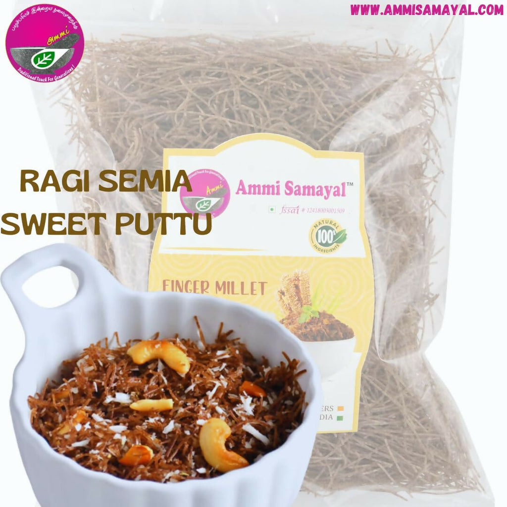 Ammi Samayal Ragi Vermicelli (Semiya/Sevai) and Natural Jaggery Combo
