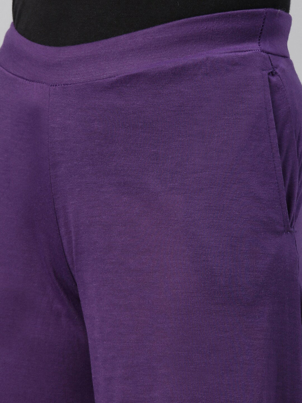 Souchii Women Purple Knitted Palazzos