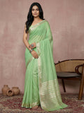 Shree Shyam Fashion Light Green Cotton Saree