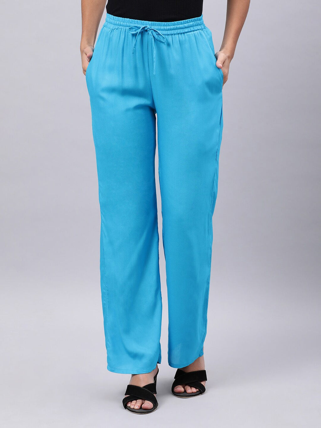 Souchii Blue Liva Ethnic Palazzos