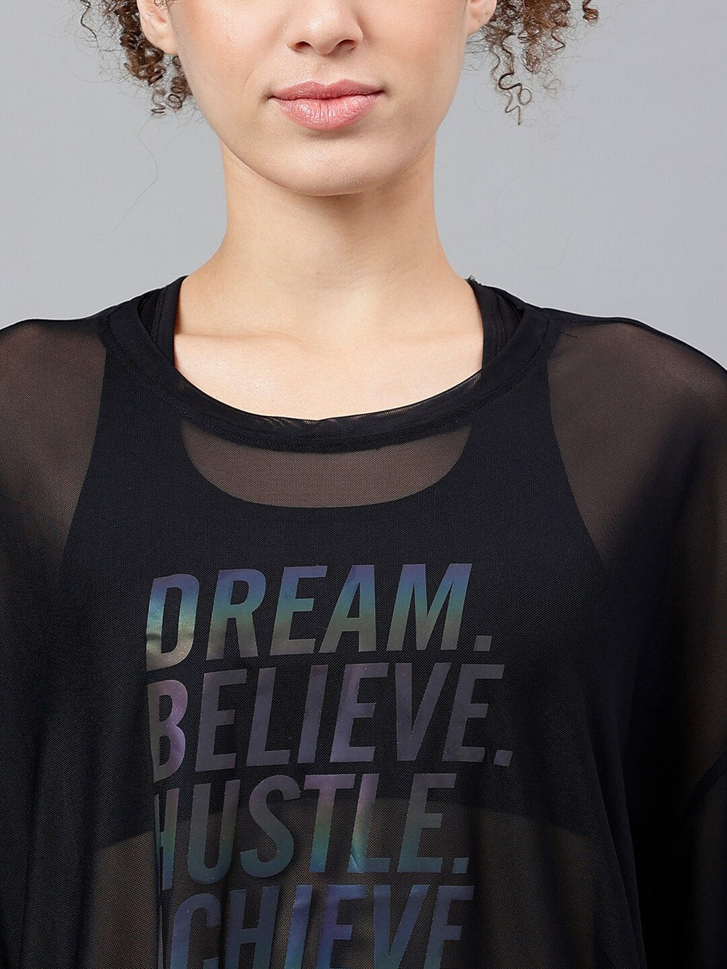 MKH Dri-FIT Typography Printed Drop Shoulder Sleeves Relaxed Fit Sports T-shirt