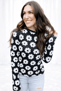 Delia Daisy Print Long Sleeve Top