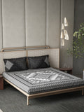 DDecor Live Beautiful Black & White 140 TC Cotton King Bedsheet & 2 Pillow Covers