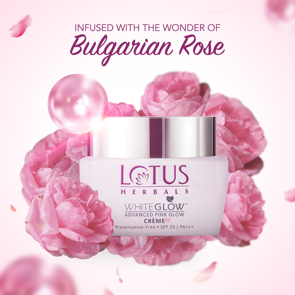 Lotus Herbals Whiteglow Advanced Pink Glow Brightening Cream | SPF 25 | PA+++