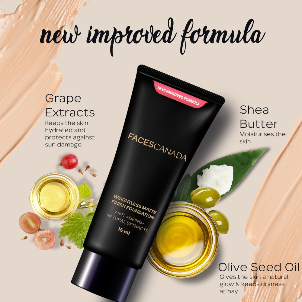 Faces Canada Weightless Matte Finish Foundation-Rose Ivory 01