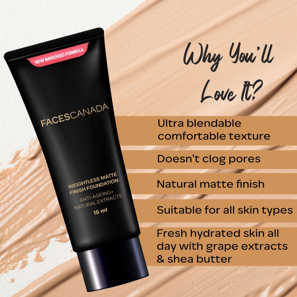 Faces Canada Weightless Matte Finish Foundation-Natural 03