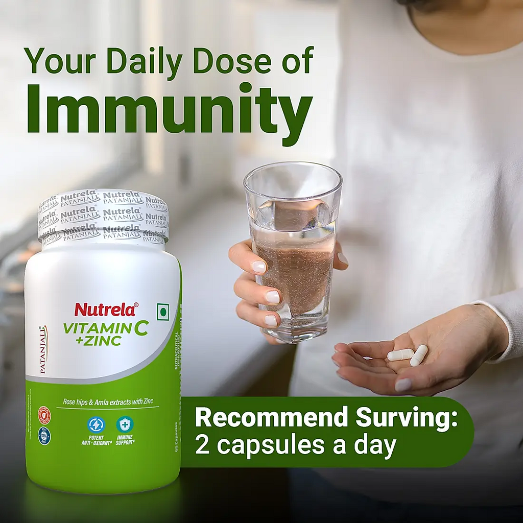 Patanjali Nutrela Natural Vitamin C Plus Zinc Tablets