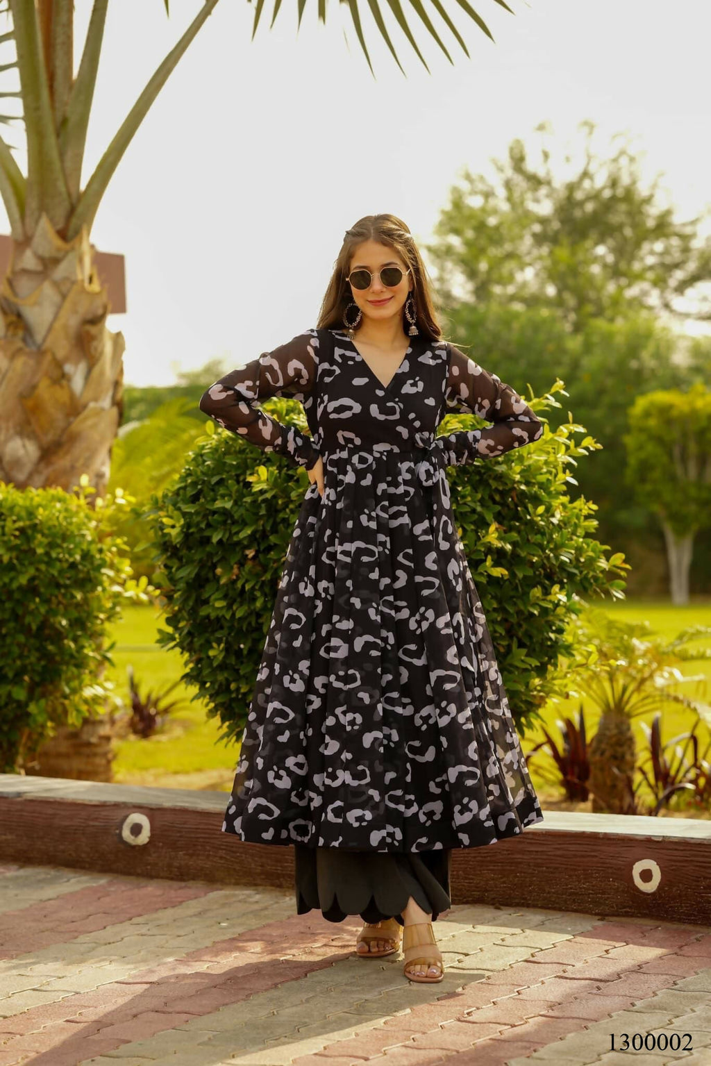 Aayaa Georgette Suit With Heavy Digital Print - Multi Color