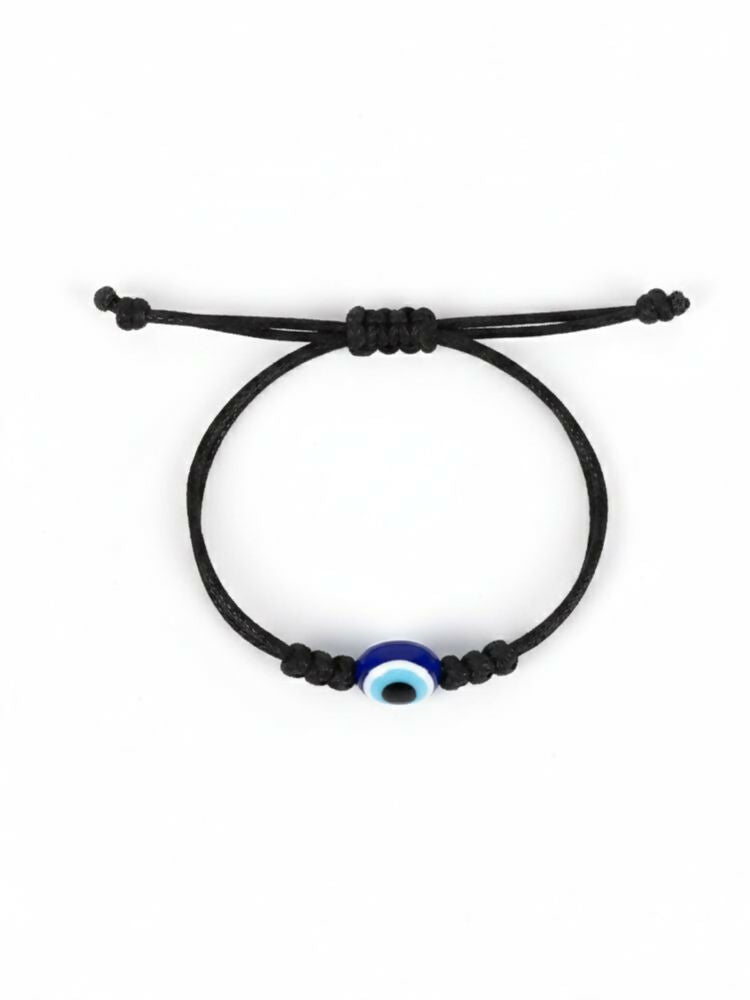 NVR Black Evil Eye Adjustable Bracelet for Men & Women
