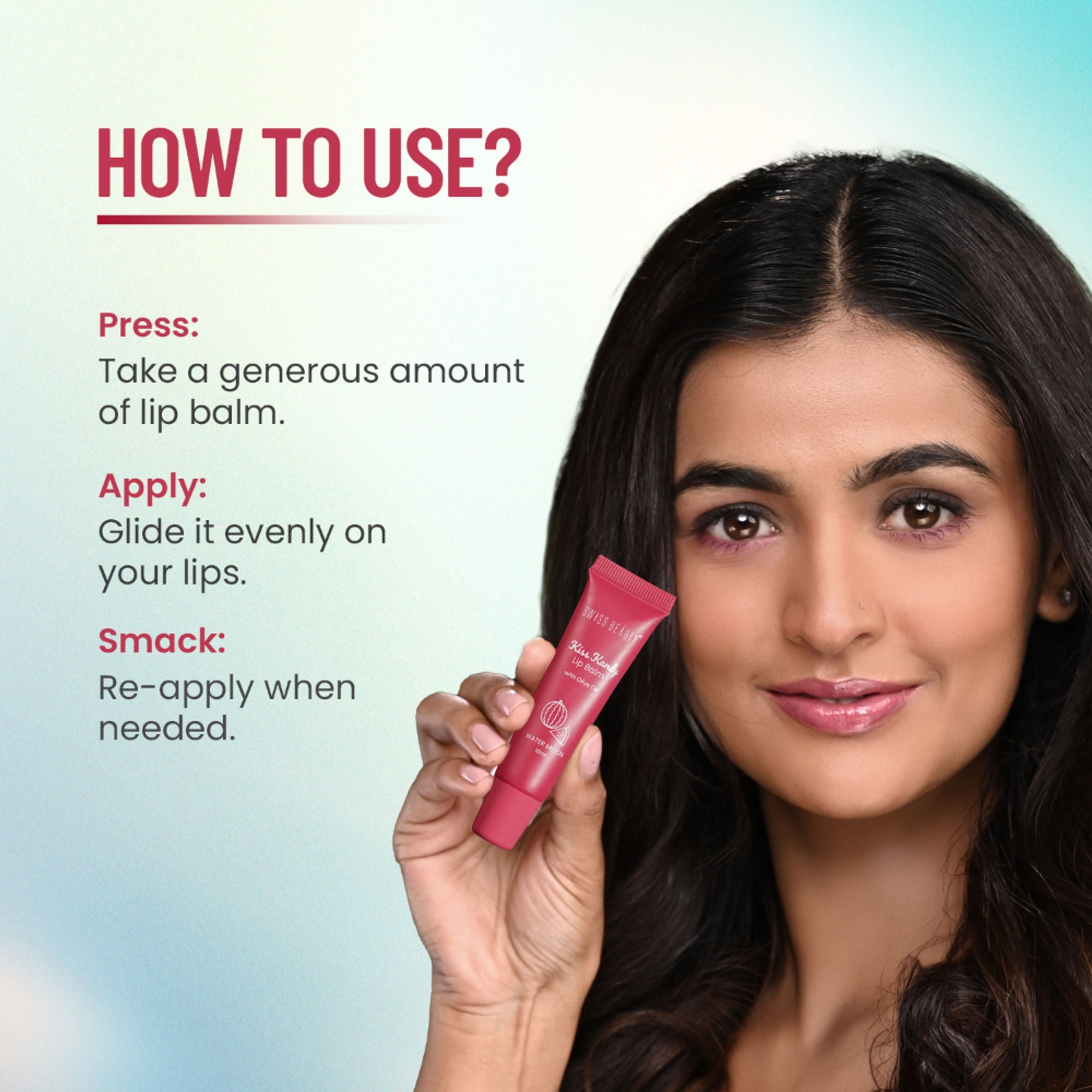 Swiss Beauty Kiss Kandy Tinted Lip Balm | Non-Sticky with Olive Oil & Vitamin E - 04 Mulberry