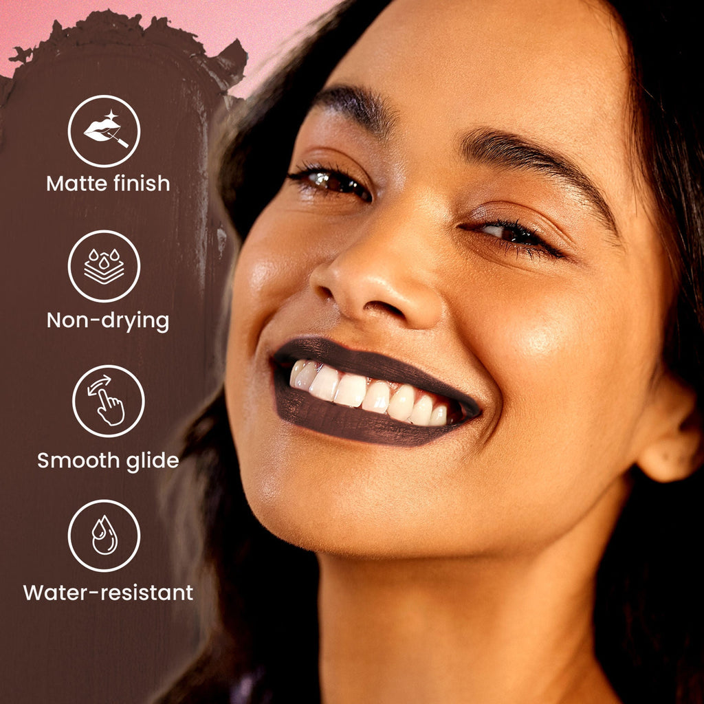 Swiss Beauty Pure Matte Lipstick , Non-Drying, Smooth Glide, Long Lasting - 227 Coffee