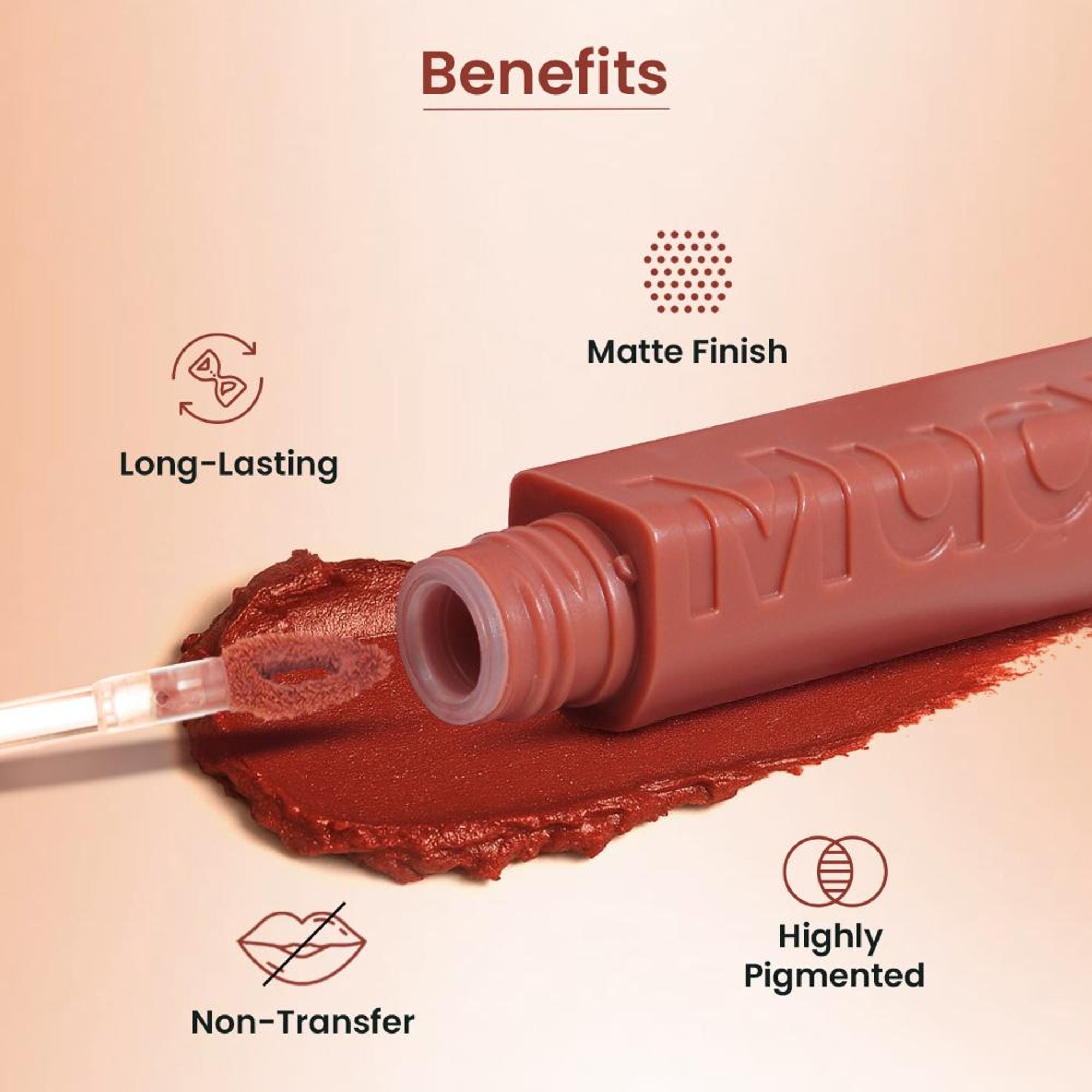 Swiss Beauty MudPie Lipstick With Velvet Matte Finish - 1 Brown Mush