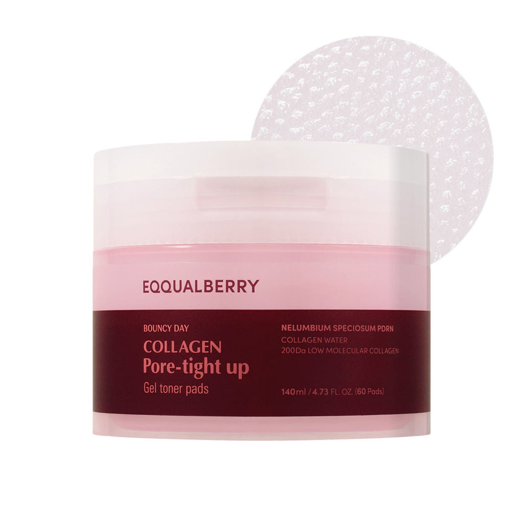 Eqqualberry Collagen Pore Tight-Up Gel Toner Pads – Hydrates & Refines Pores