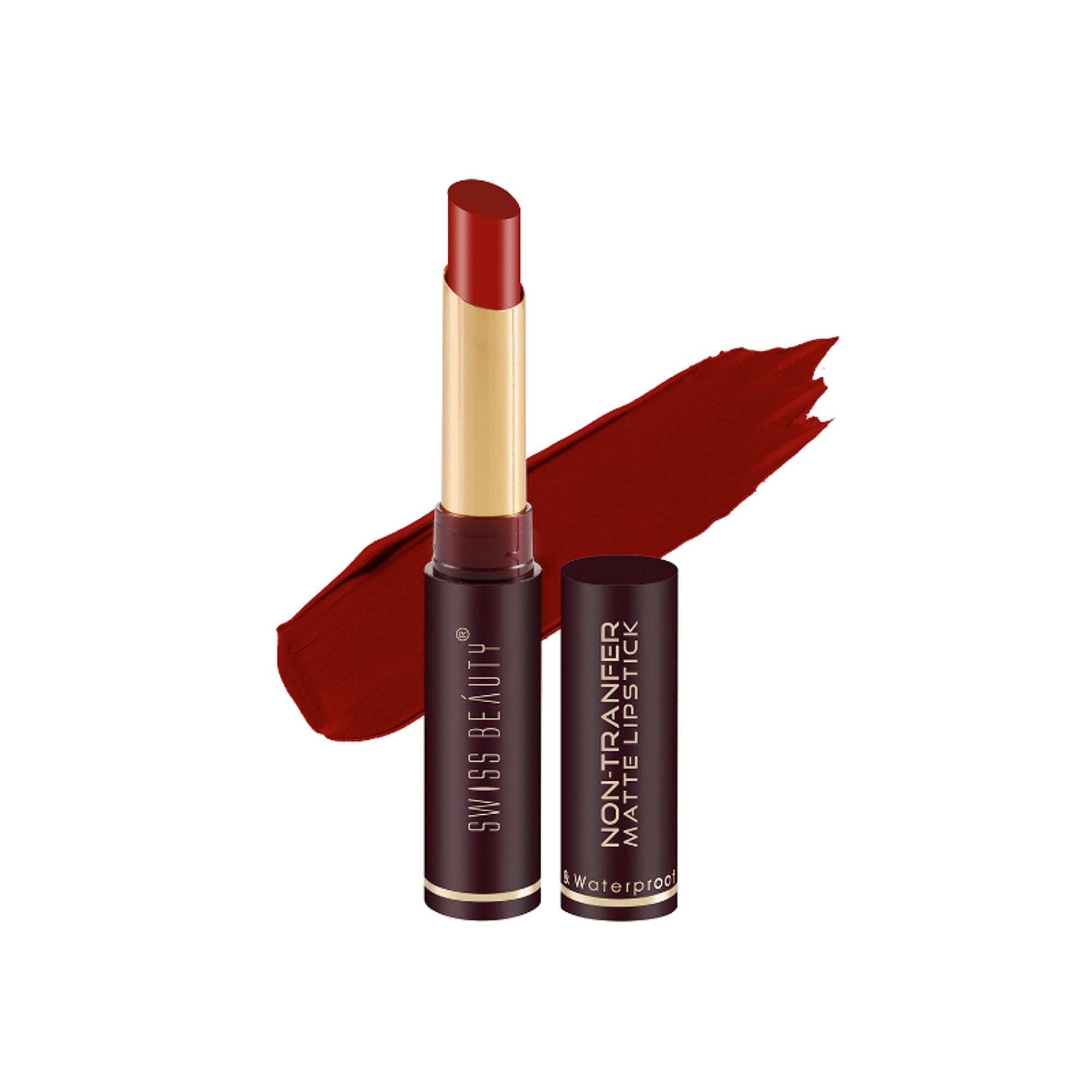 Swiss Beauty Non-Transfer Matte Lipstick - 2 Orange Red