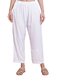 Pahnaz Luxury Rayon Chikankari Handwork Palazzo-White