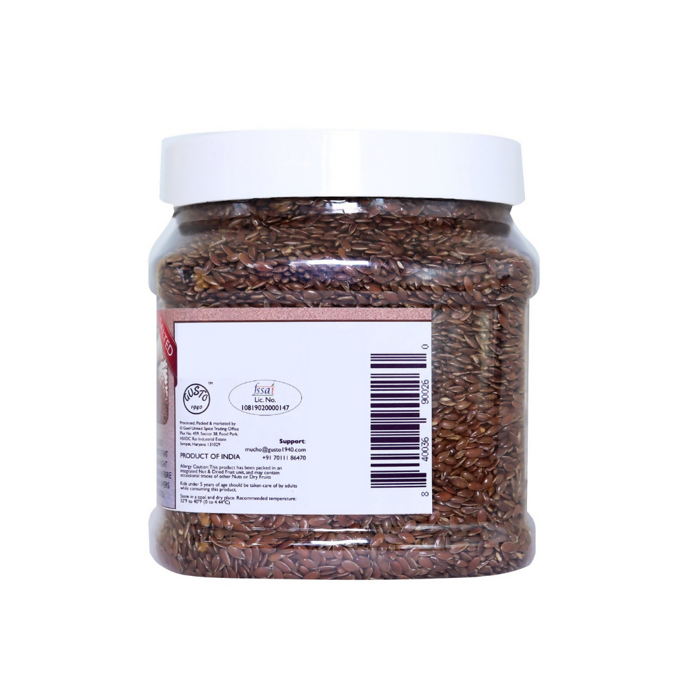 Tassyam Organics Salted Flax Seeds - Jar