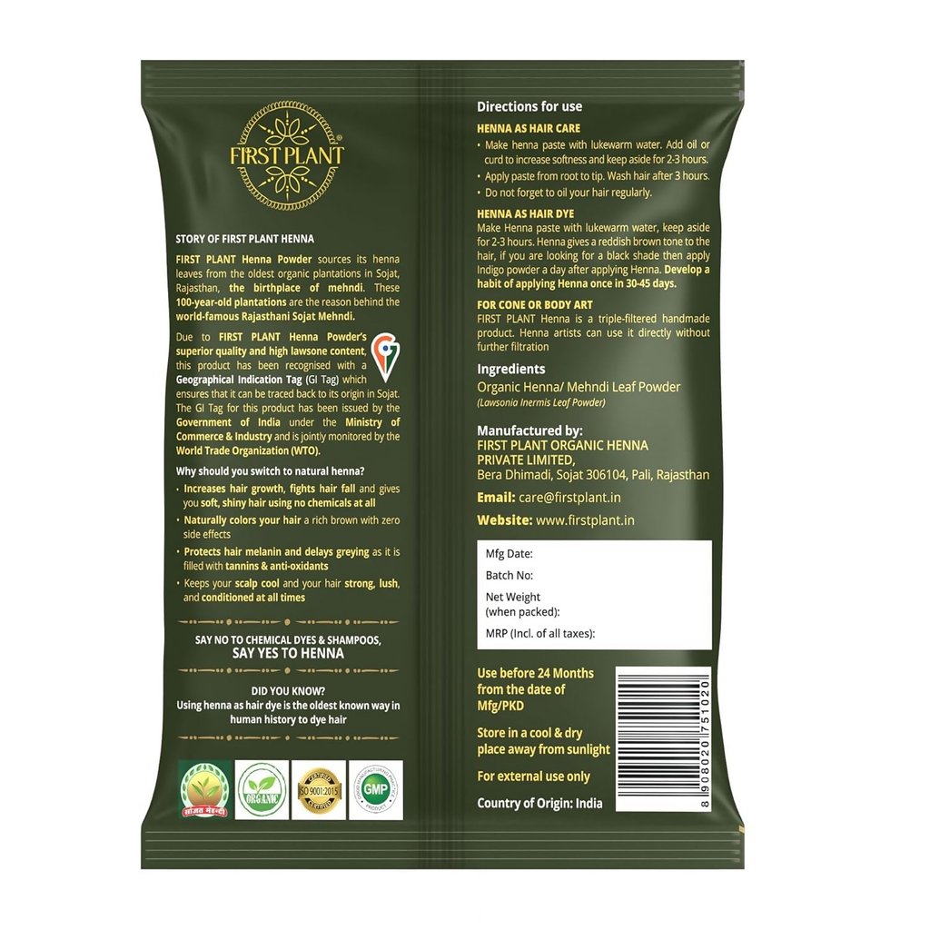 First Plant Premium Rajasthani Henna Powder