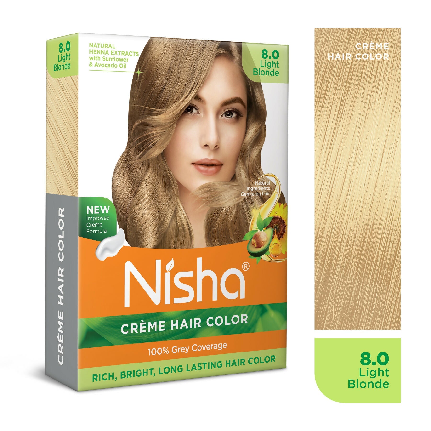 Nisha Creme Hair Color for Women - Light Blonde