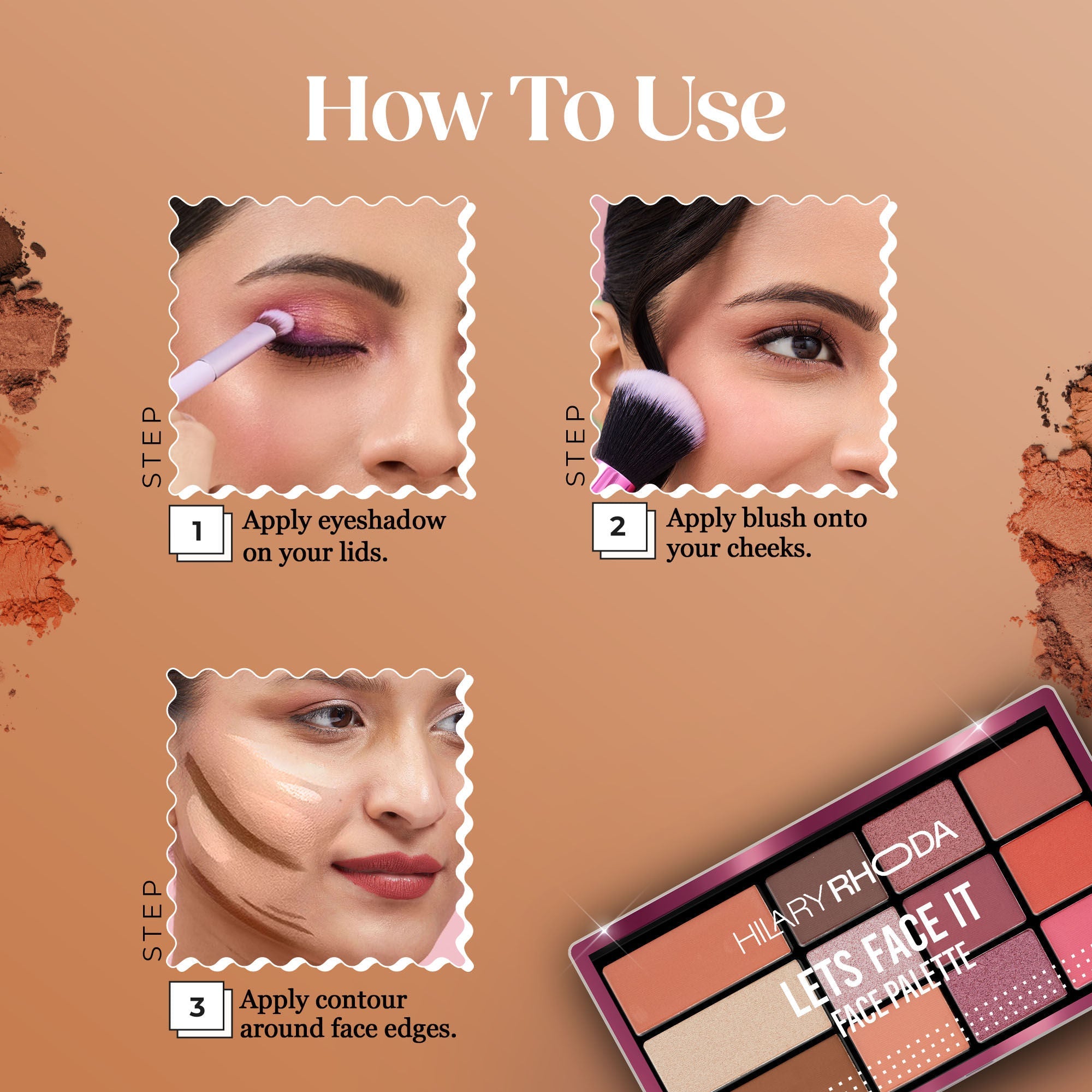 Hilary Rhoda Lets Face It Face Palette - Sun Downer 02