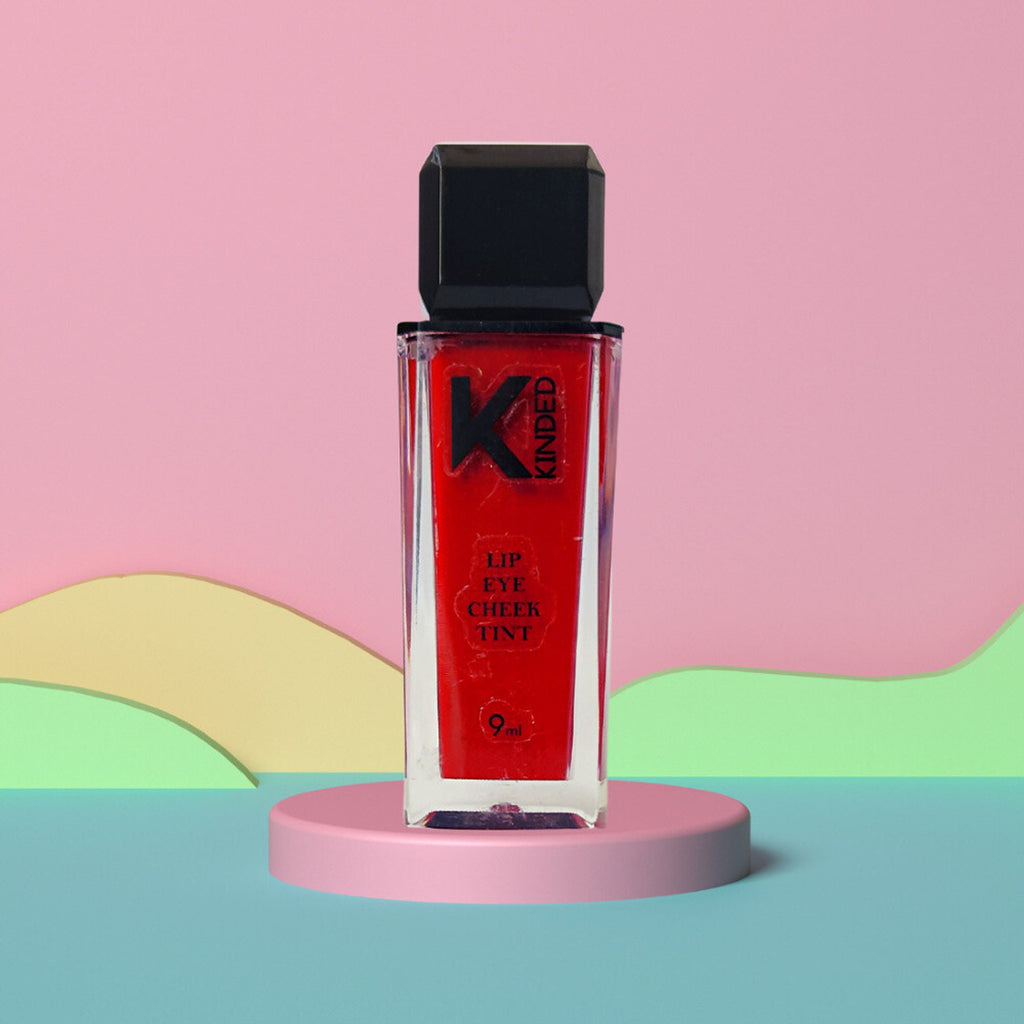 KINDED Lip, Eye & Cheek Tint with Vitamin-E Enriched - 04 Brick Red