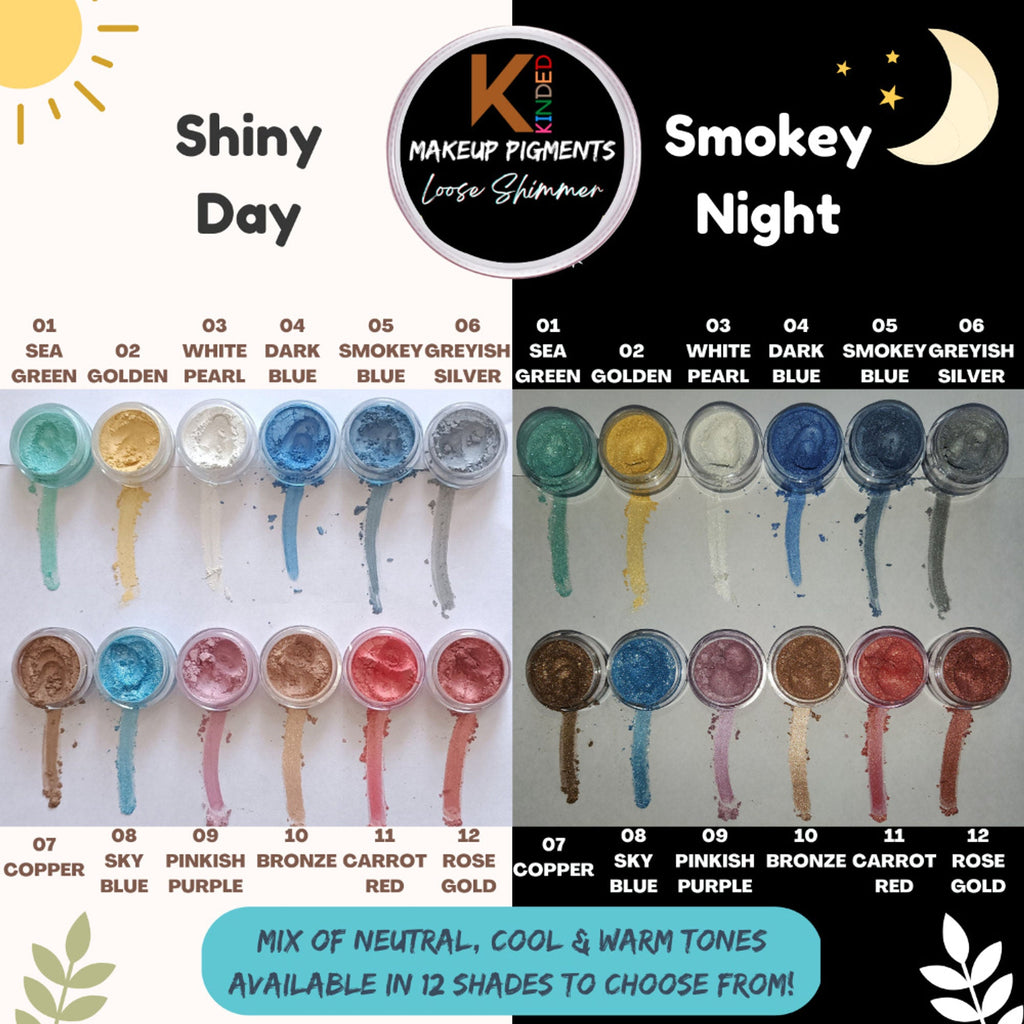 KINDED Loose Shimmer Makeup Foil Pigments Powder - Sea Green