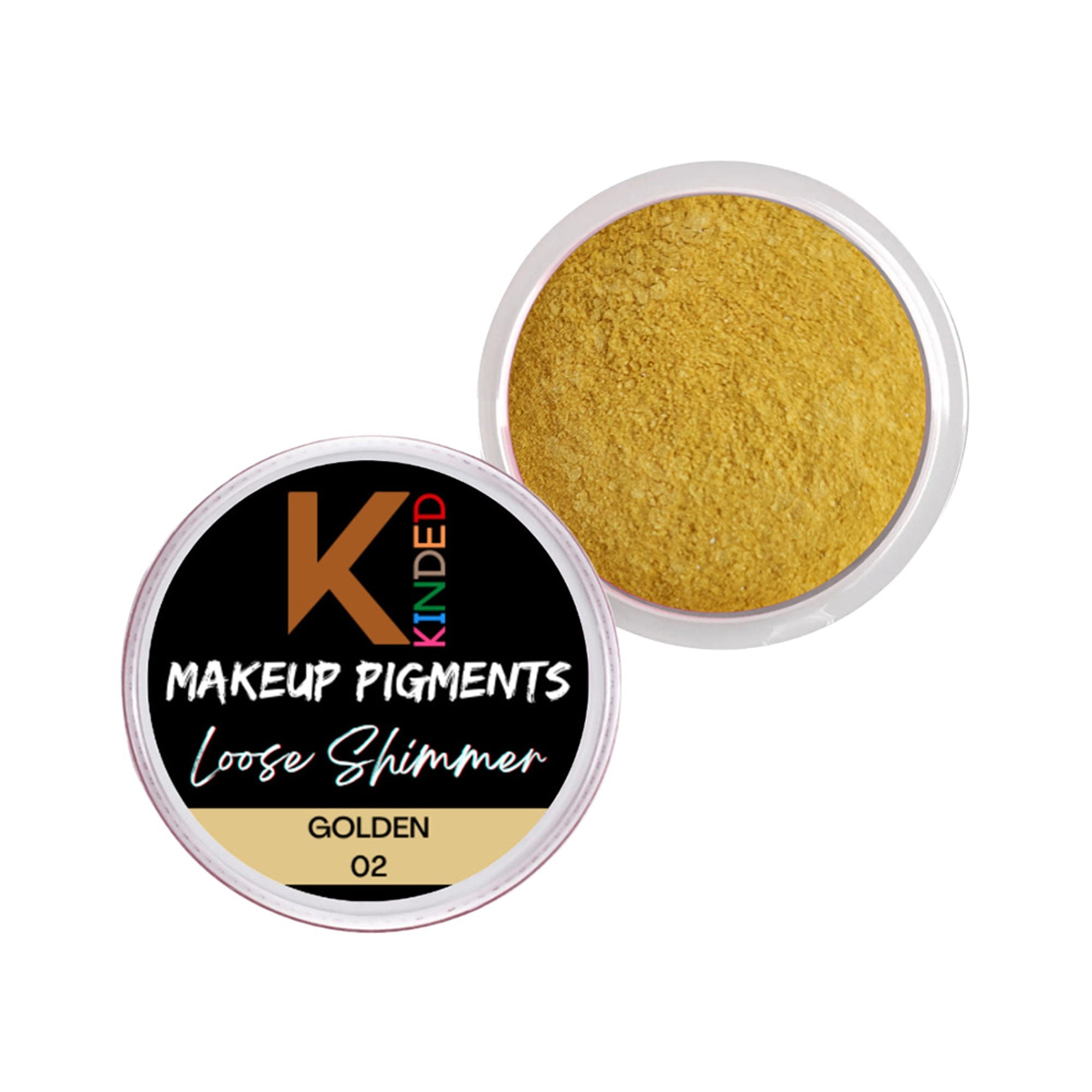 KINDED Loose Shimmer Makeup Foil Pigments Powder - Golden