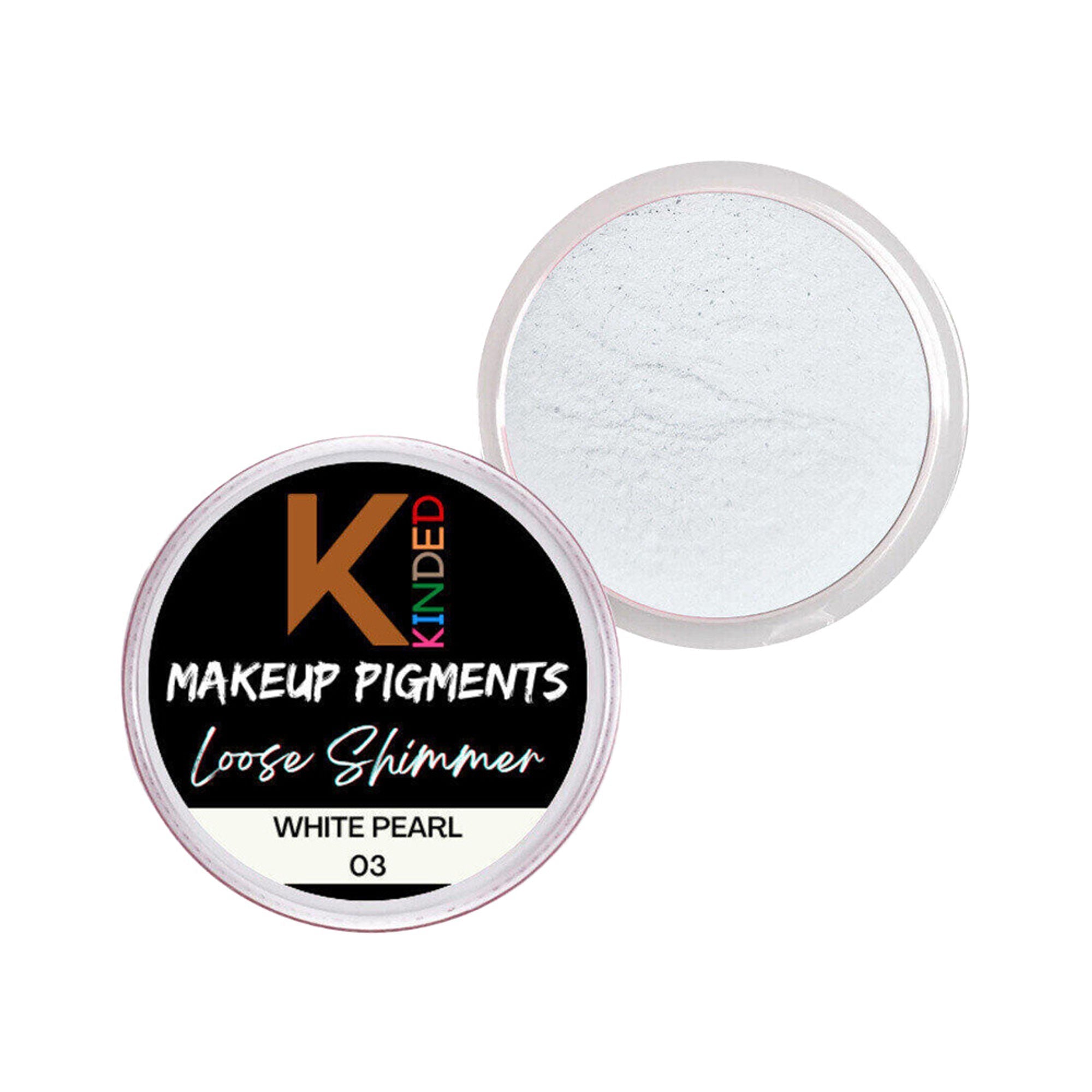 KINDED Loose Shimmer Makeup Foil Pigments Powder - White Pearl