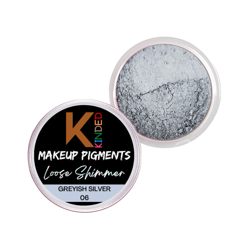 KINDED Loose Shimmer Makeup Foil Pigments Powder - Greyish Silver