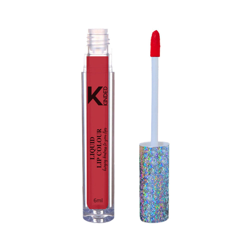 KINDED Liquid Lip Colour Lipstick Lip Gloss - 04 Brick Red