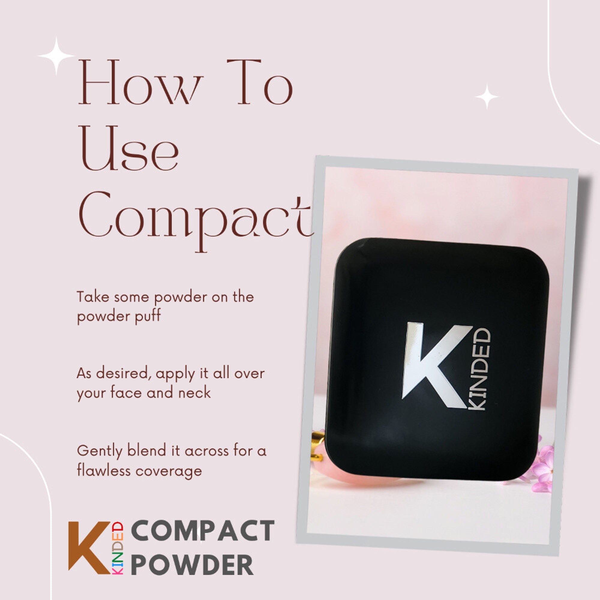KINDED Sun Protection Compact Powder with Vitamin E - 01 Cream Ivory