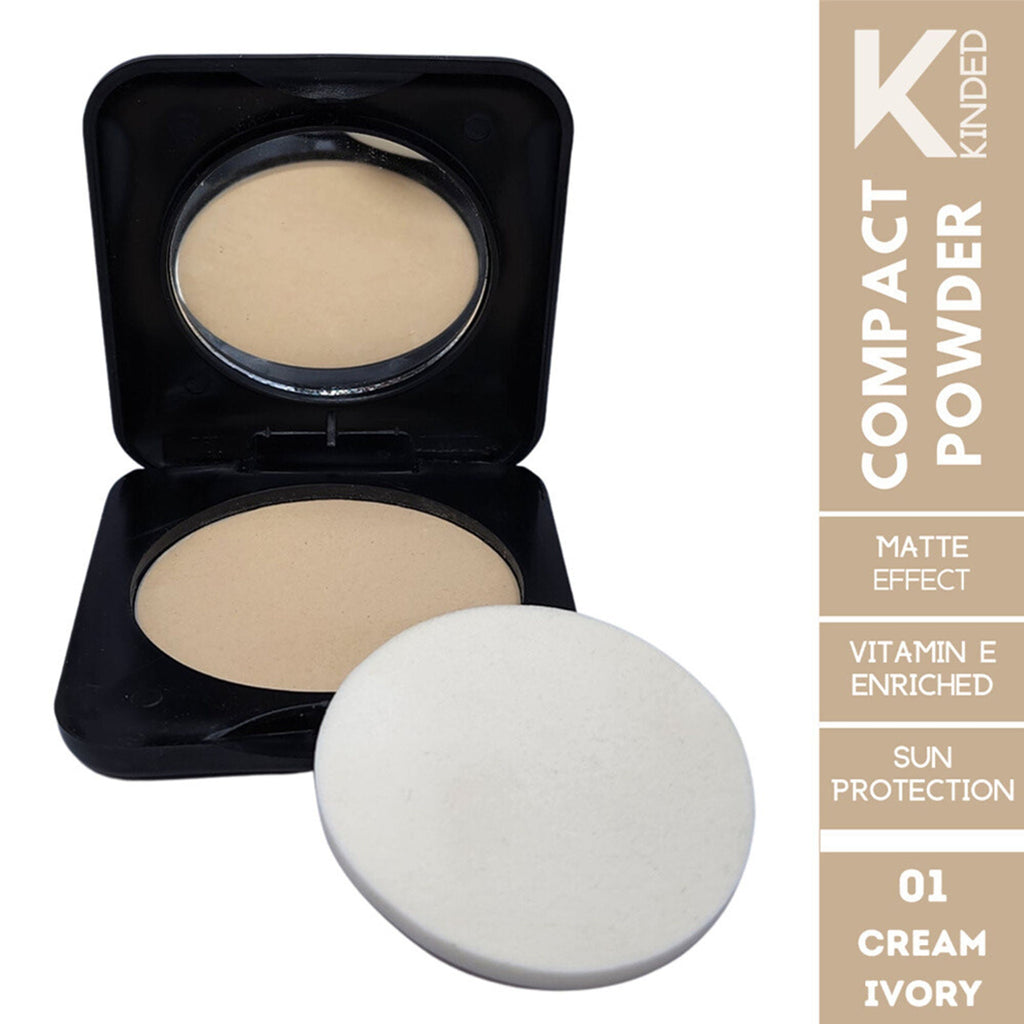 KINDED Sun Protection Compact Powder with Vitamin E - 01 Cream Ivory
