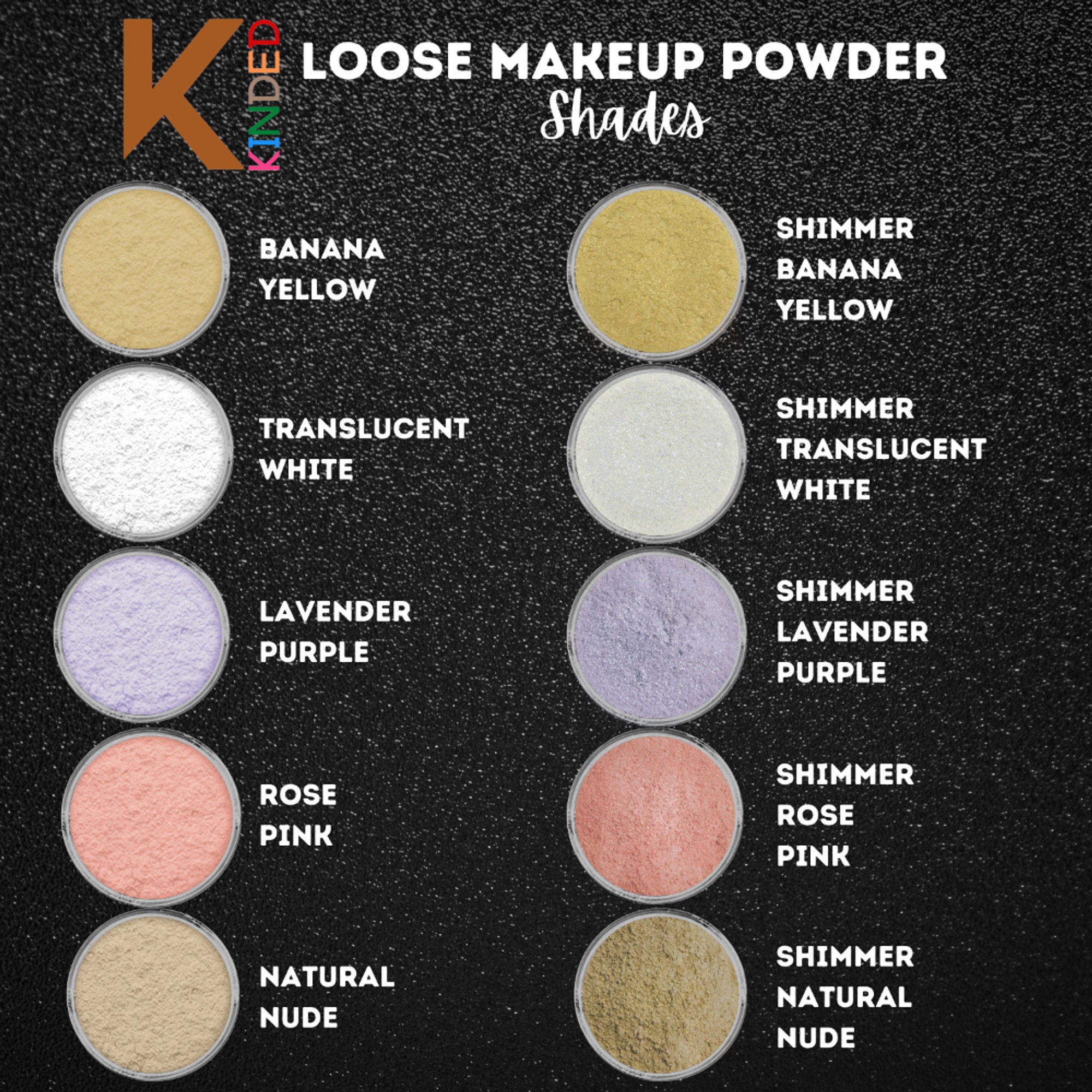KINDED Highlighter Loose Powder - Shimmer Rose Pink