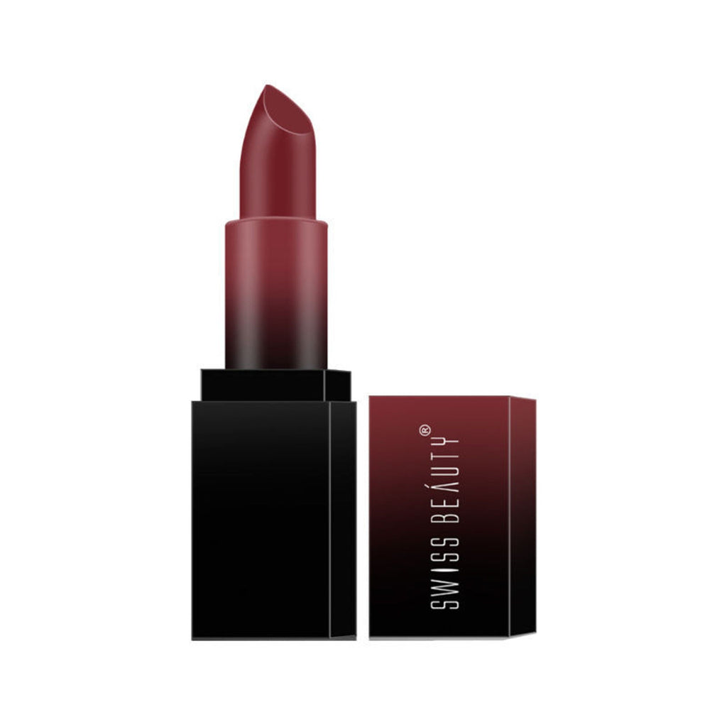 Swiss Beauty HD Matte Lipstick , High Coverage , Lightweight - 04 Hot Cherry