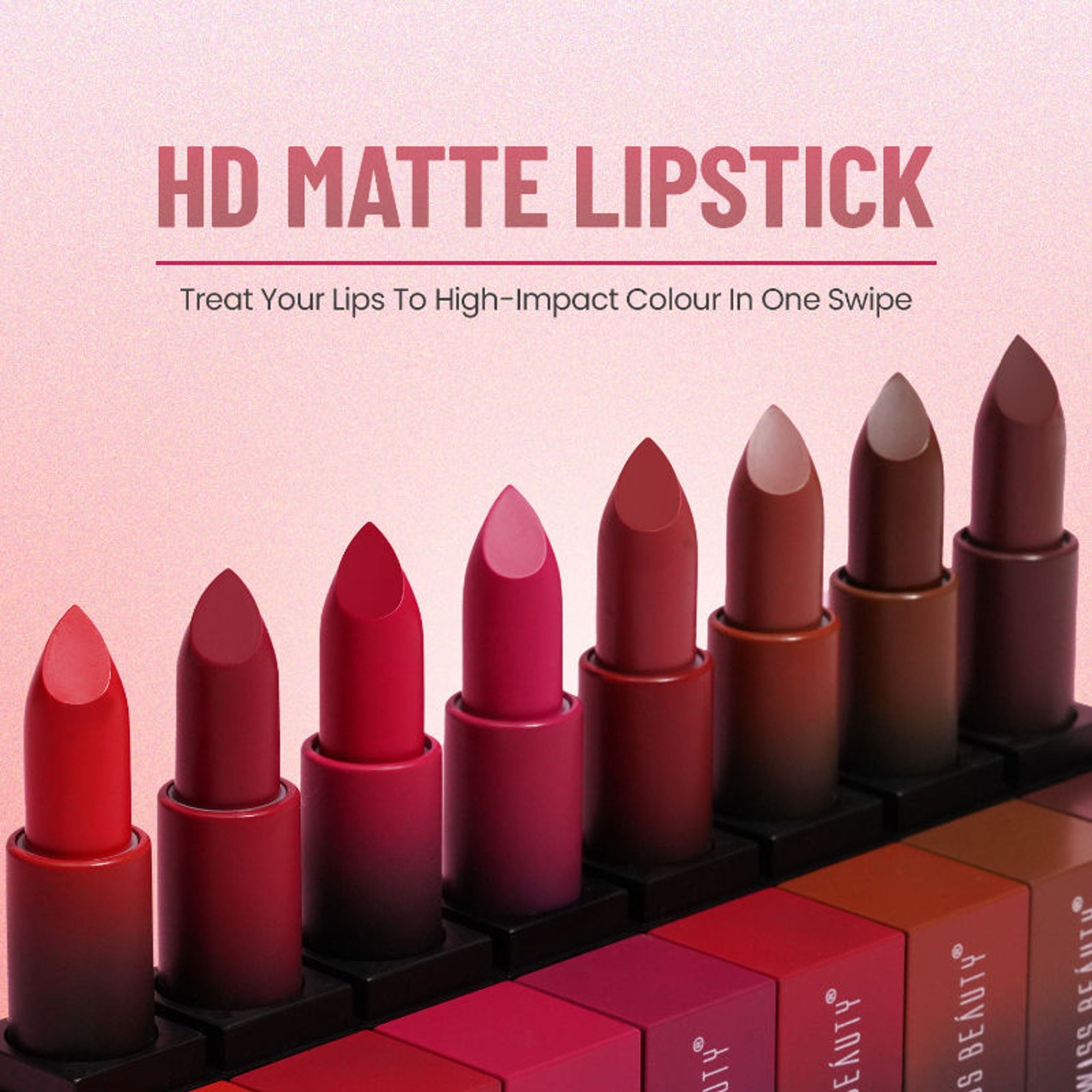 Swiss Beauty HD Matte Lipstick , High Coverage , Lightweight - 12 Attitude