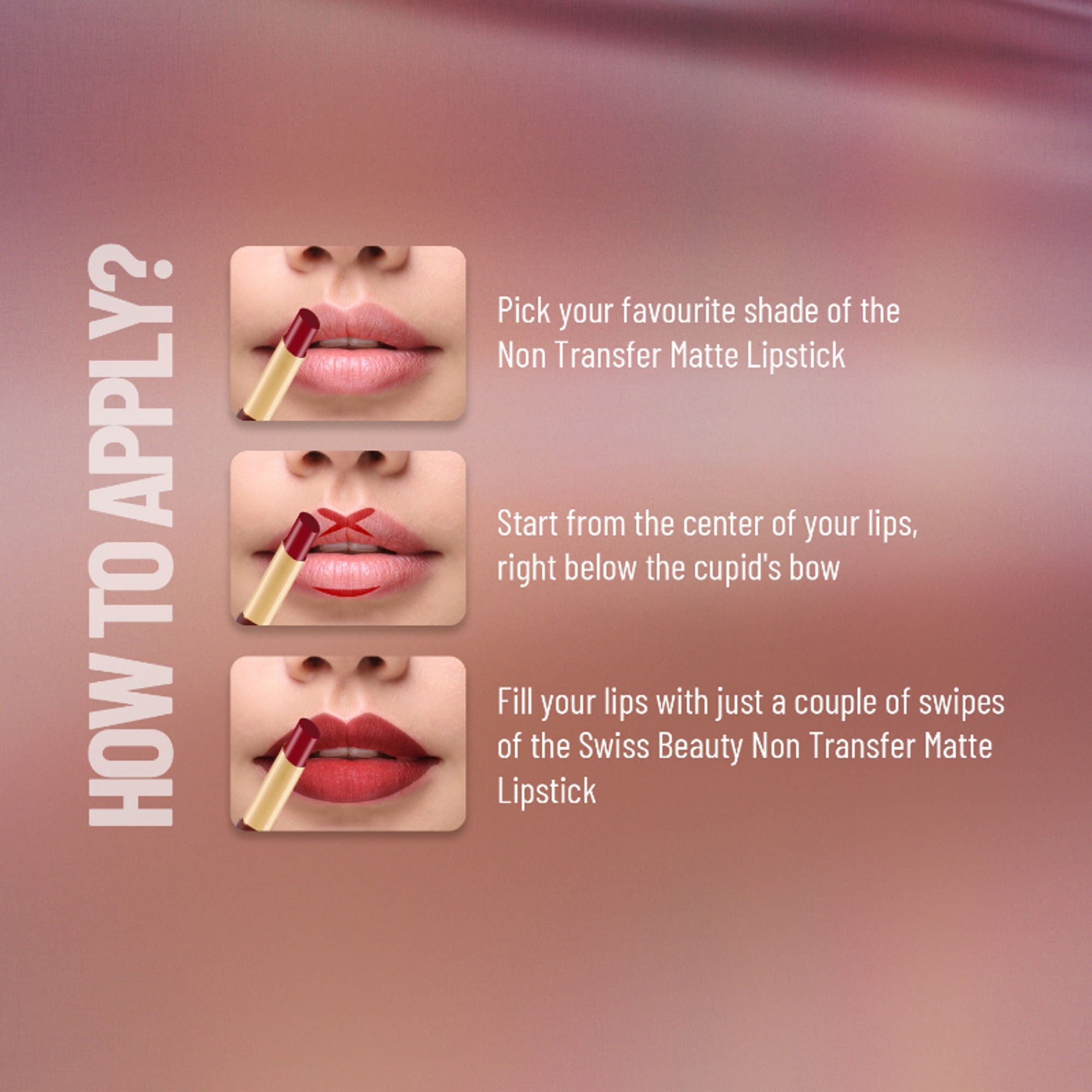 Swiss Beauty Non-Transfer Matte Lipstick - 8 Peach Day