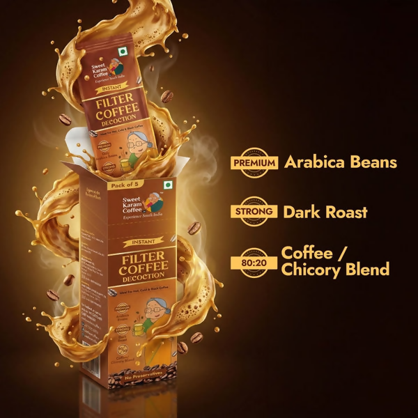 Sweet Karam Coffee Premium Instant Filter Coffee Decoction