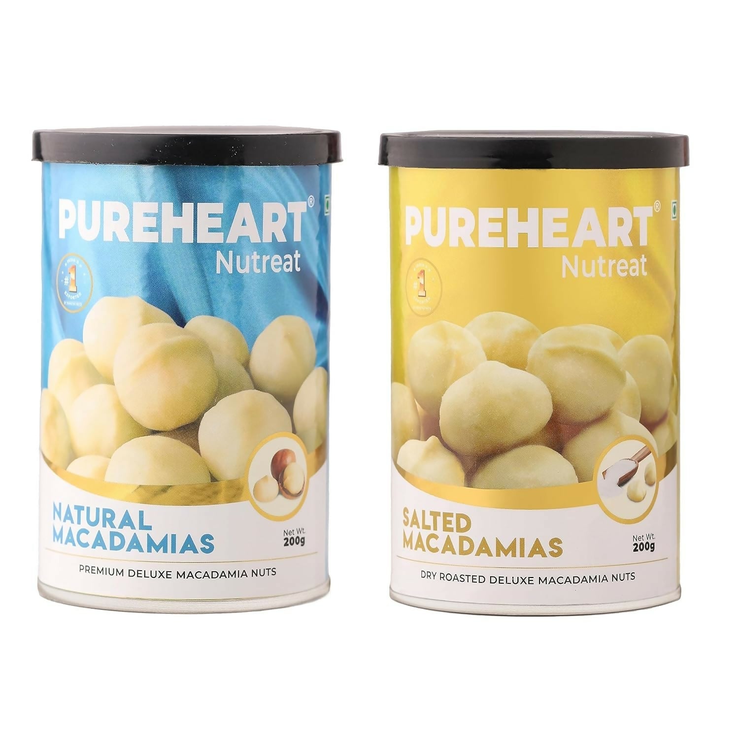 Pureheart Nutreat Combo of Natural Macadamia and Salted Roasted Macadamia