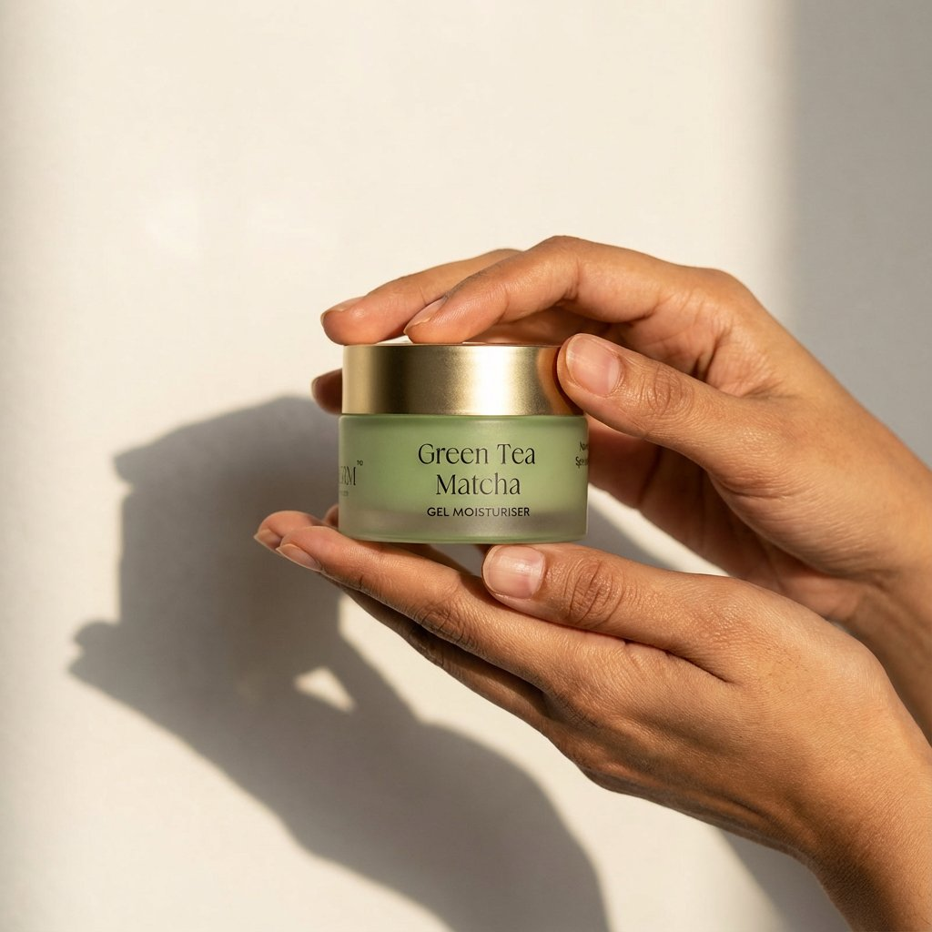 VedicDerm Green Tea Matcha Gel Moisturiser with Squalene and Niacinamide