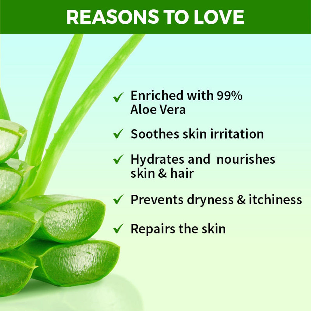 Nykaa Naturals Aloe Vera Gel - Hydrates & Soothes Skin, Repairs and Nourishes Hair for Healthy Glow