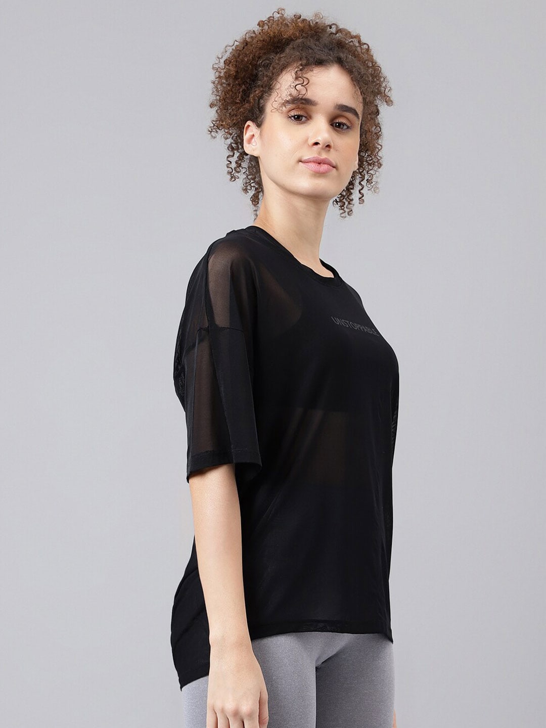 MKH Typography Printed Relaxed Fit Sheer Dri-FIT T-shirt