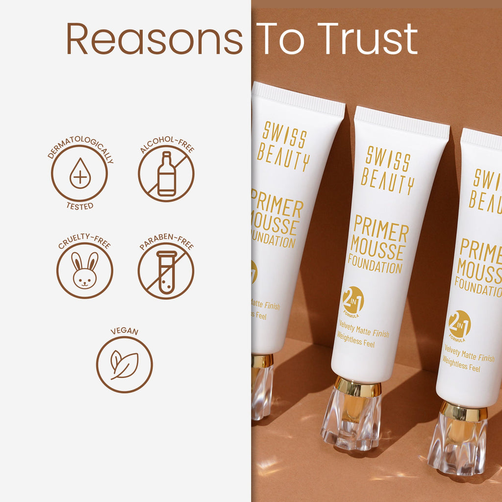 Swiss Beauty Primer Mousse Foundation - 08 Coffee Cream