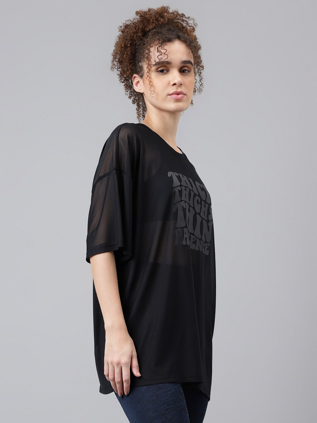 MKH Typography Printed Dri-FIT Relaxed Fit Sports T-shirt