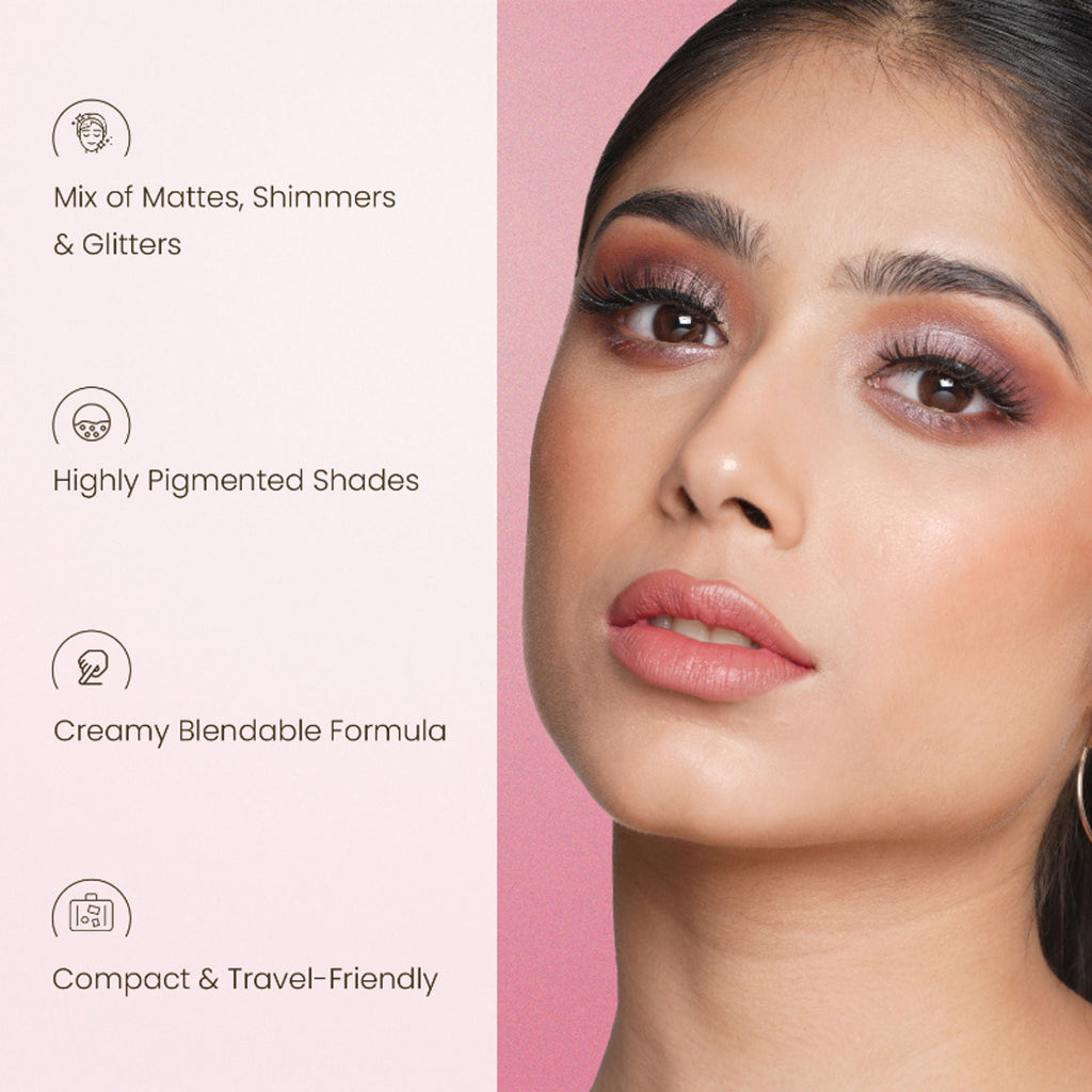 Swiss Beauty Lustre Eyeshadow Palette - 1 Rose N Petals