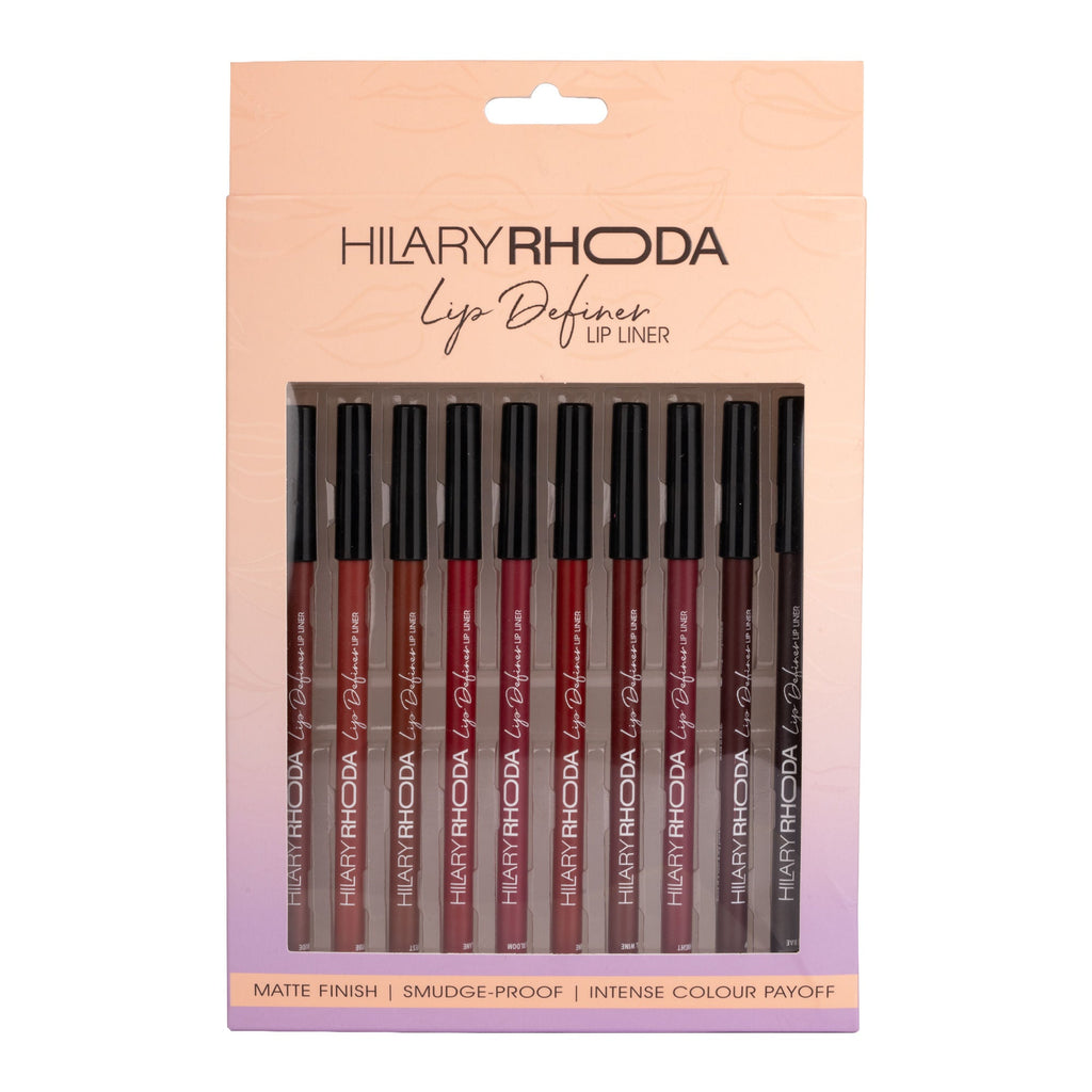 Hilary Rhoda Lip Definer Matte Lip Liner - Set Of 10