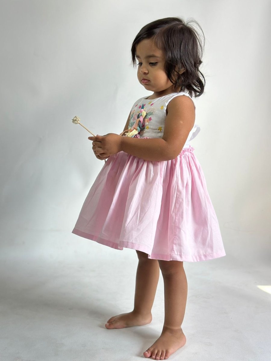 ArthLife Blue Rainbow Kingdom Party Wear Dress