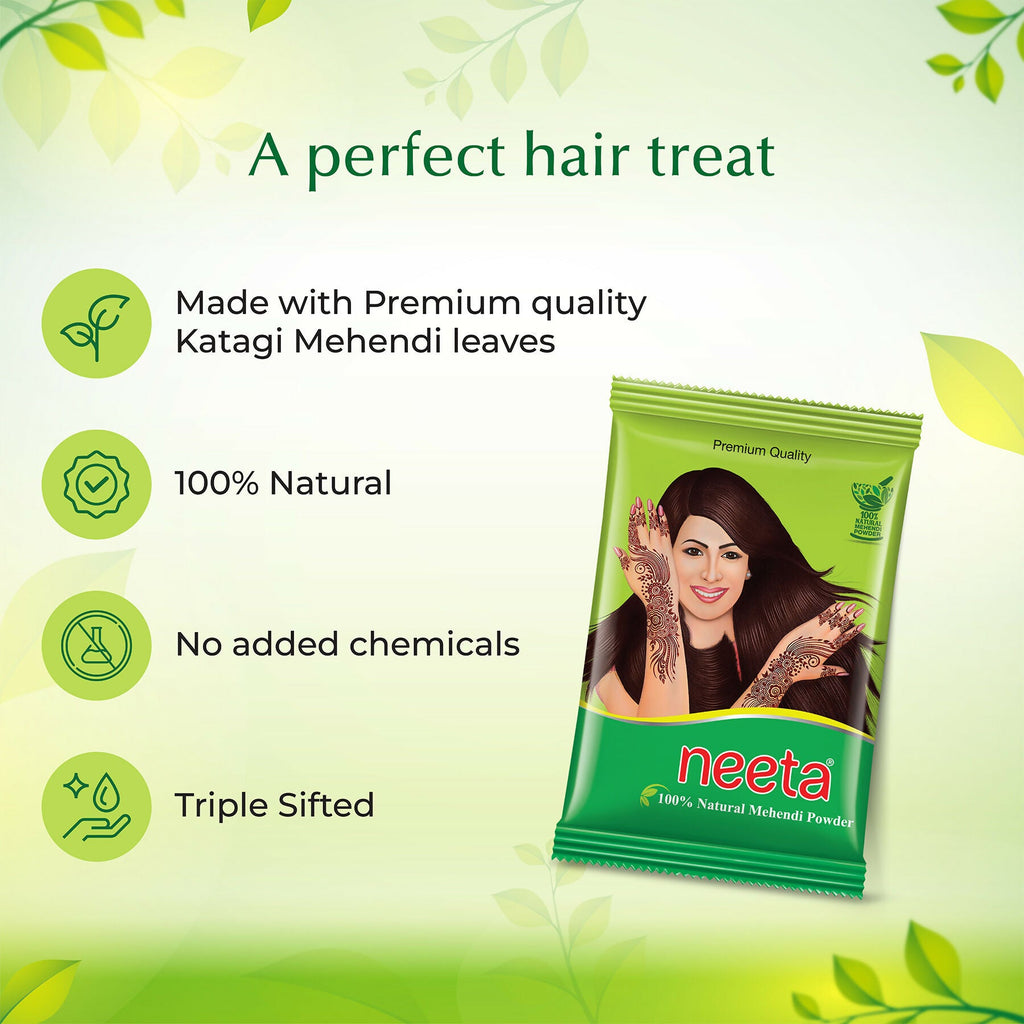 Neeta Henna Powder Enriched With Natural Herbs-Natural Brown