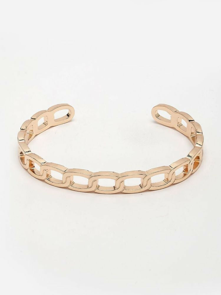 NVR Men's Rose Gold Plated Cuff Bracelet